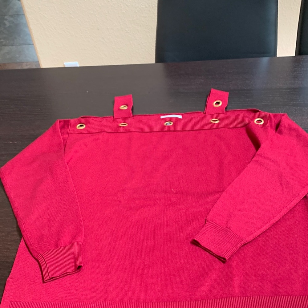 Cold shoulder sweater